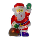 Lighted Holographic Santa Claus Christmas Window Silhouette - 13