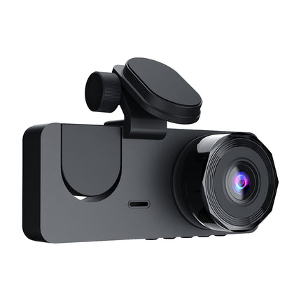 3 Channel Dash Cam Front Inside Rear Vehicle Driving Recorder Car DVR With 32G MMC Card G Sensor Motion Detection Parking Monitor Loop Recording