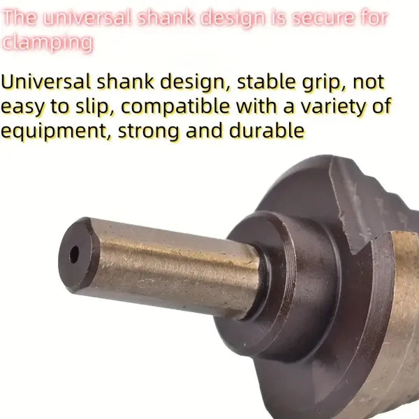 5pcs Baked Yellow Hair Black Step Drill Triangular Shank High-speed Steel Pagoda Drill Hole Opener Set