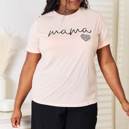 Simply Love MAMA Heart Graphic T-Shirt