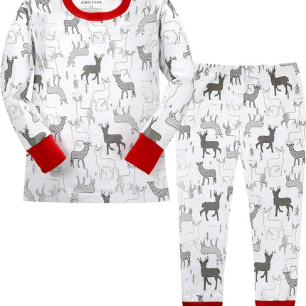 Boys Girls Cotton Christmas Pajamas Set Kids PJS Toddler Sleepwear