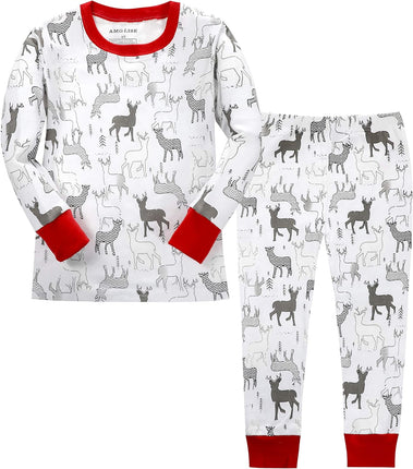 Boys Girls Cotton Christmas Pajamas Set Kids PJS Toddler Sleepwear