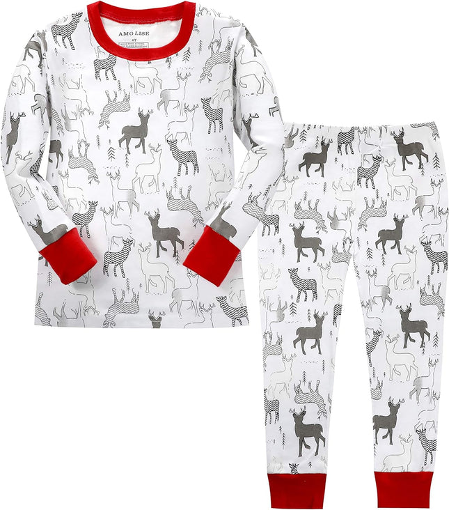 Boys Girls Cotton Christmas Pajamas Set Kids PJS Toddler Sleepwear