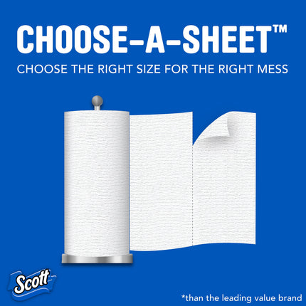 Choose-A-Sheet Paper Towels, 12 Double Rolls