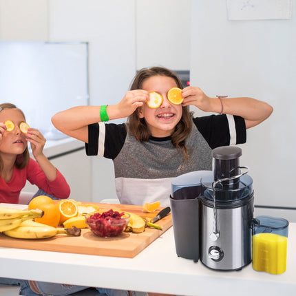 1Pc Centrifugal Juicer Juice Extractor With 2 Speeds 2.6in Wide Feed Chute 17Oz Juicer Cup 54Oz Pulp Collector Electric Juicer For Fruits Vegetables