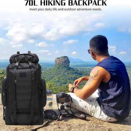 Hiking Backpack for Men 70L/100L Camping Backpack Military Rucksack Molle 3 Days Assault Pack for Climbing