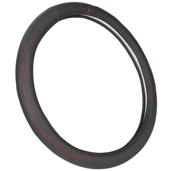 Steering Wheel Cover 14.5in-15in Diameter Universal Fiber Leather Car