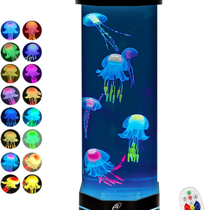 LED Fantasy Jellyfish Lamp with Color Changing Light Effects. a Sensory Synthetic Fish Tank Aquarium Mood Lamp. Large (15 Inches Tall)