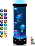 LED Fantasy Jellyfish Lamp with Color Changing Light Effects. a Sensory Synthetic Fish Tank Aquarium Mood Lamp. Large (15 Inches Tall)