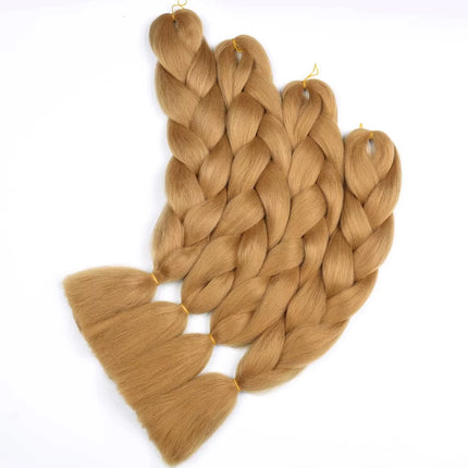 Original Jumbo Braids Hair Extension Pure Solid Color 3Pcs 24Inch 100G/Pc for Twist Box Braiding Hair