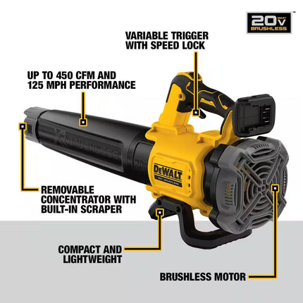 20V MAX XR Hammer Drill and ATOMIC Impact Driver 2 Tool Cordless Combo Kit and Handheld Blower W/(2) 4Ah Batteries