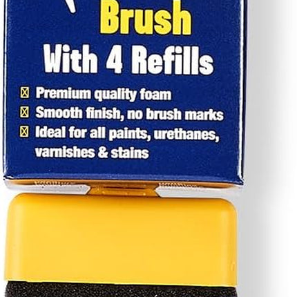 72-4 Foam Brush & 4 Refills, 2 Inch