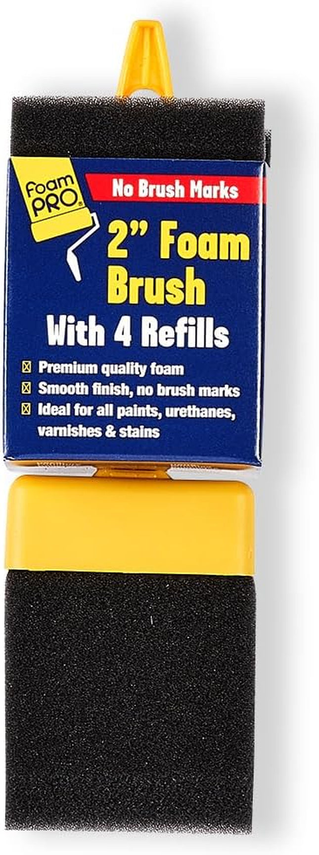 72-4 Foam Brush & 4 Refills, 2 Inch