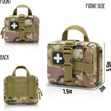 Upgrade Molle Rip Away Ifak Pouch, Tactical Small Belt First Aid Pouch Medical Utility EMT Pouch Only