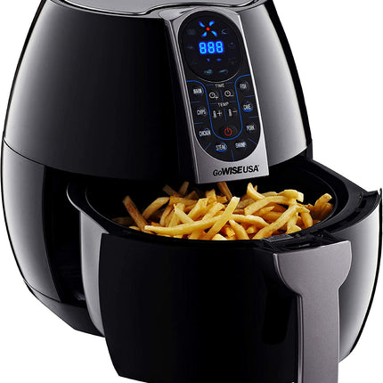 3.7-Quart Programmable Air Fryer with 8 Cook Presets, GW22638 - Black