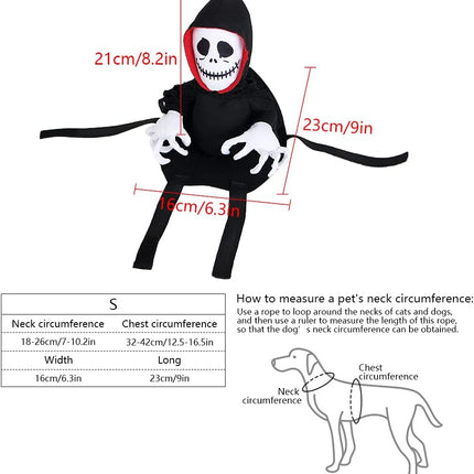 Pet Costume Furry Giant Simulation Pets Outfits Pet Halloween Cosplay Costumes for Cat Dog Dress up Accessories, Small