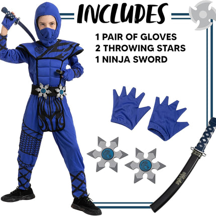 Boys Ninja Costume, Dragon Scales Ninja Costume for Kids Toddler Halloween Costume Themed Parties