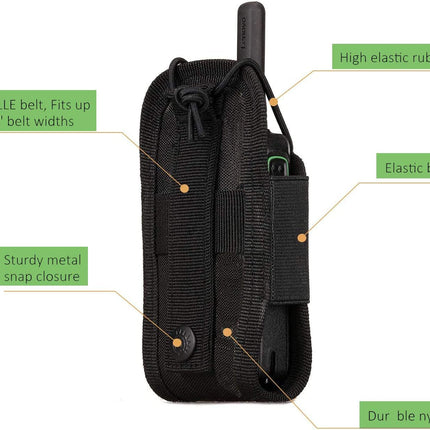 Molle Radio Holder Walkie Talkie Pouch Case for Duty Belt Radio Holster Tactical Hunting Intercom Bag