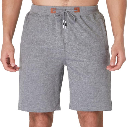 Mens Shorts Casual Workout Drawstring Shorts with Elastic Waist and Zipper Pockets