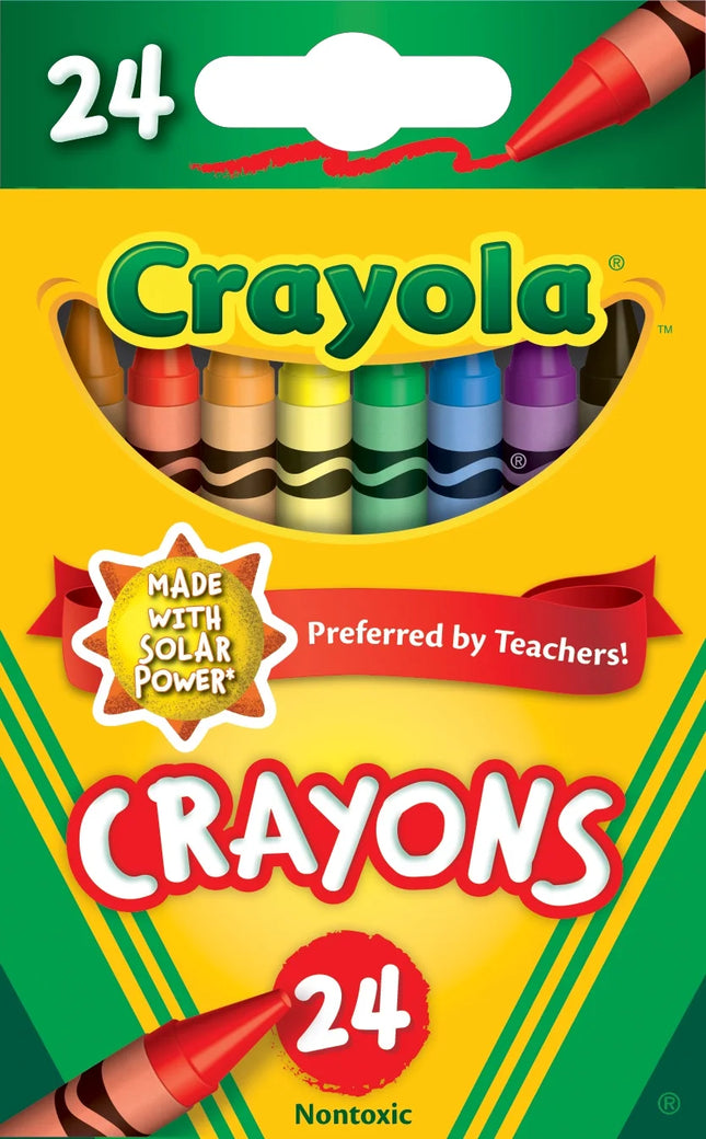 Crayons, 24 Count, Back to School Supplies, Classroom Supplies, Assorted Classic Colors, Gifts