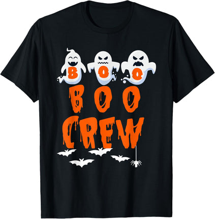 Boo Crew Halloween Ghost Costume for Kids and Adults T-Shirt