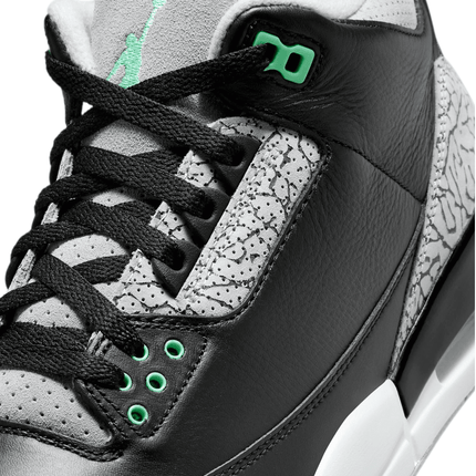 Men'S  3 Retro Black / Green Glow-Wolf Grey CT8532-031, Size 11-US