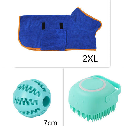 Silicone Dog Bath Massage Gloves Brush Pet Cat Bathroom Cleaning Tool Comb Brush For Dog Can Pour Shampoo Dog Grooming Supplies