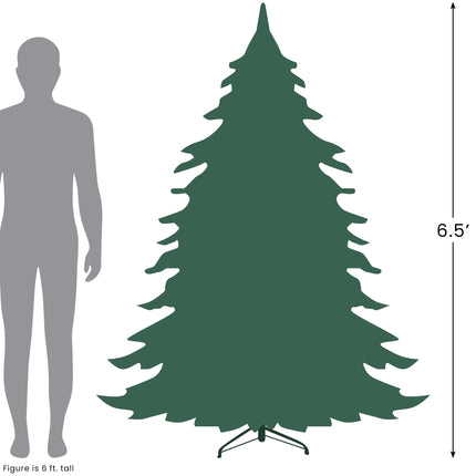 6.5' Northern Pine Full Artificial Christmas Tree, Unlit