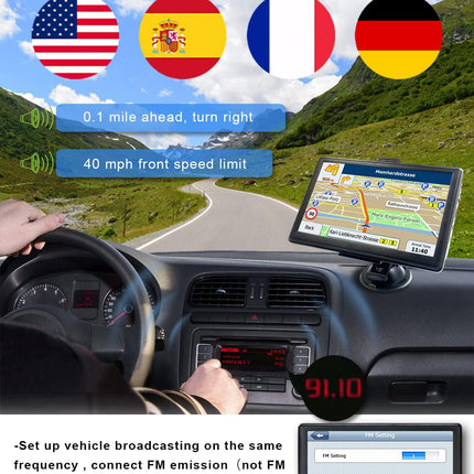 N700 GPS Navigation for Car Truck RV, GPS Navigator with 7 Inch, 2024 Maps (Free Lifetime Updates), Truck GPS Commercial Drivers, Semi Trucker GPS Navigation System, Custom Truck Routing