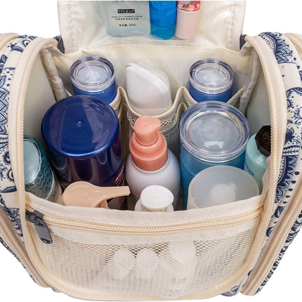 Hanging Toiletry Bag Women Travel Makeup Bag Organizer Toiletries Bag for Travel Size Essentials Accessories Cosmetics (Medium, Elephant)