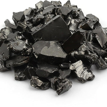 Shungite Elite Stones for Water Purification | Silvery Shine Raw Elite Noble Shungite Detoxification Stones for Water Filtering | Natural and Authentic Shungite Nuggets from Karelia (25G)