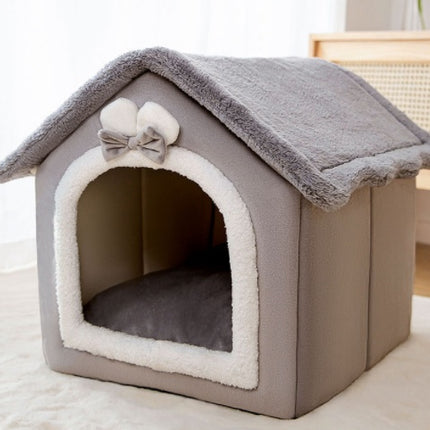 Foldable Dog House Pet Cat Bed Winter Dog Villa Sleep Kennel Removable Nest Warm Enclosed Cave Sofa Pets Supplies