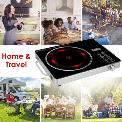 1Pc Electric Ceramic Stove Electric Cooktop Hot Plate Infrared Countertop Burner Sing Double Burner Options