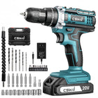 20V Cordless Power Drill Set, Drill Kit with 1 Lithium-Ion & Charger, 3/8