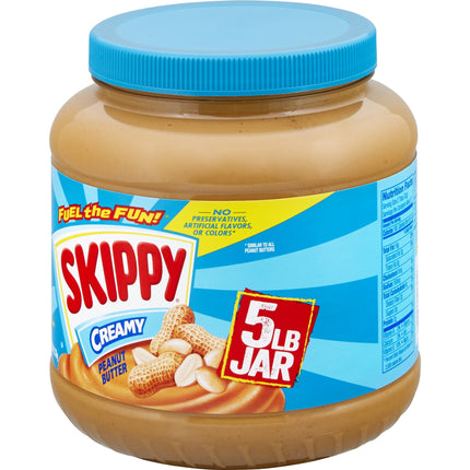 Peanut Butter, Creamy, 7 G Protein per Serving, Shelf-Stable, 80 Oz Plastic Jar