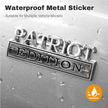 2pcs Patriot Edition Emblems, Emblem 3D Badge Decal Car Truck SUV,Refrigerator Sticker,Window Display Stickers,Bicycles, Laptops, Fridges