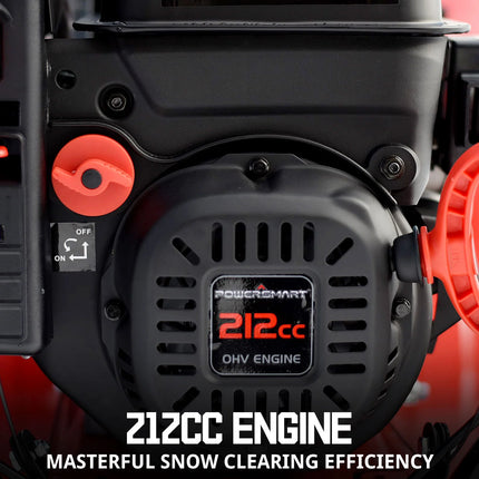 Brand New Gas Snow Blower 24 In. Two-Stage, 120V Electric Start, 212CC Self-Propelled Snow Blower with LED Headlight